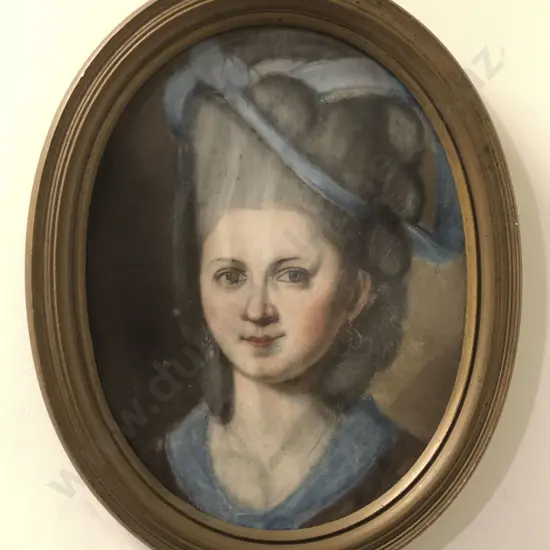 Small Oval Pastel Portrait