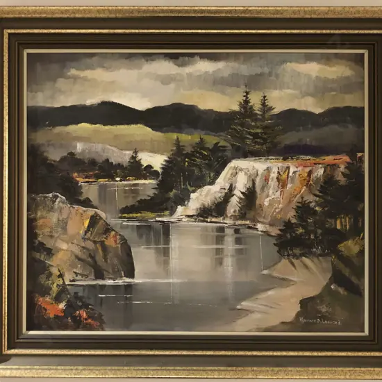 Florence M Luxford - Rangitikei River" Oil on Board