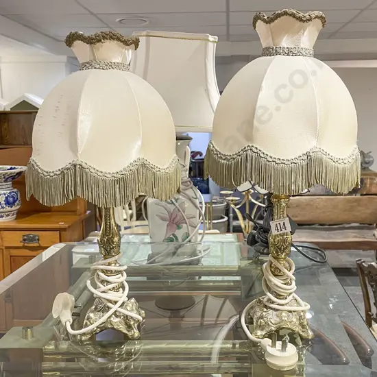 Pair of Brass Lamps