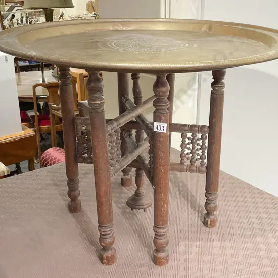 Brass Topped Occ. Table