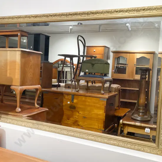 Gilt Framed Bevel Edged Wall Mirror