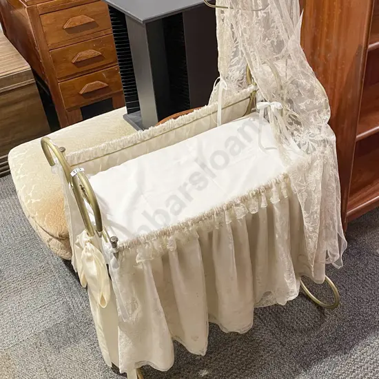 Bassinet With Vintage Linen
