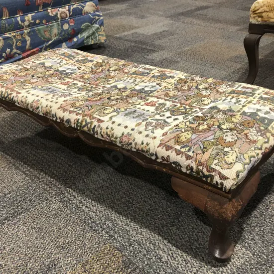 Low Tapestry Topped Foot Stool