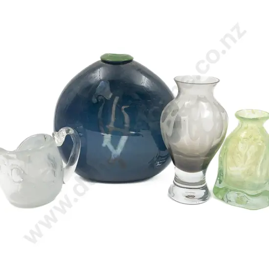 Three Assorted Art Glass Vases and Jug