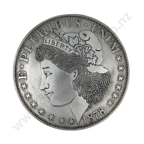 Large Aluminium 1878 US Coin Plaque