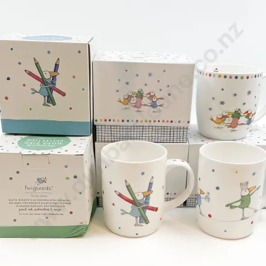 Qty of Assorted As New Boxed Mugs (6)