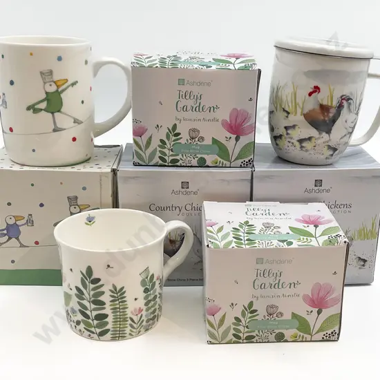 Qty of Assorted As New Boxed Mugs (5)