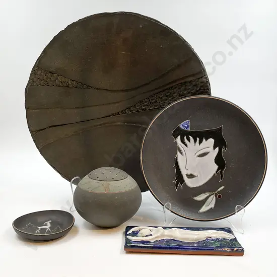 Two Pieces of Ruscha Pottery and Two Other Pottery Pieces