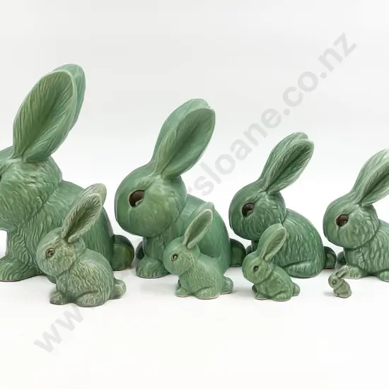 Set of Eight Graduated Sylvac Bunnies