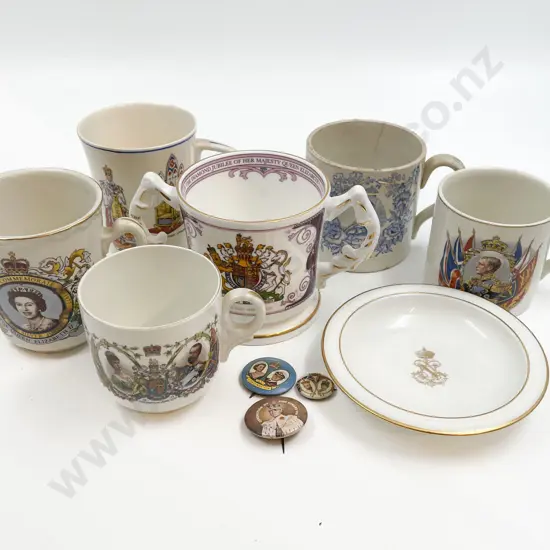 Box of Assorted Fancy China Commemorative Ware