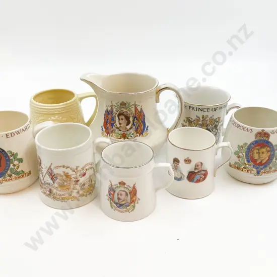 Box of Assorted Fancy China Commemorative Ware