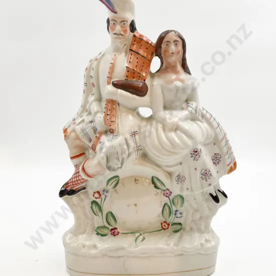 Staffordshire Clock Form Figure Group