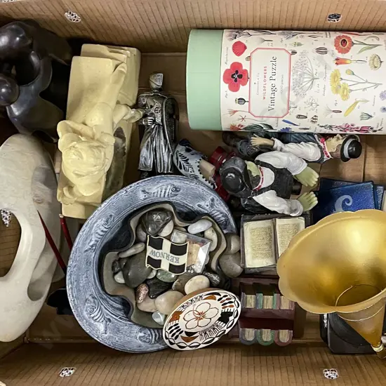 Box of Assorted Ornaments Etc.