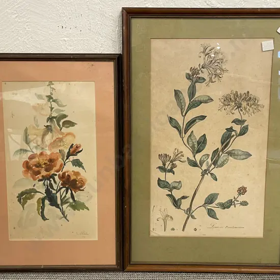 Two Framed Floral Works
