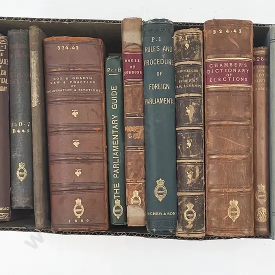 Box of Assorted Books on Politics and Law Etc.