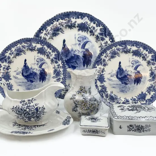Box of Assorted Blue & White China