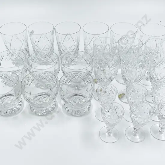 24 Pieces of Assorted Webb & Corbet Crystal