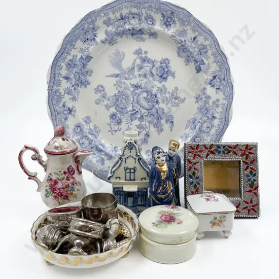 Qty of Assorted Including Figures with Floral China and S/P Miniatures