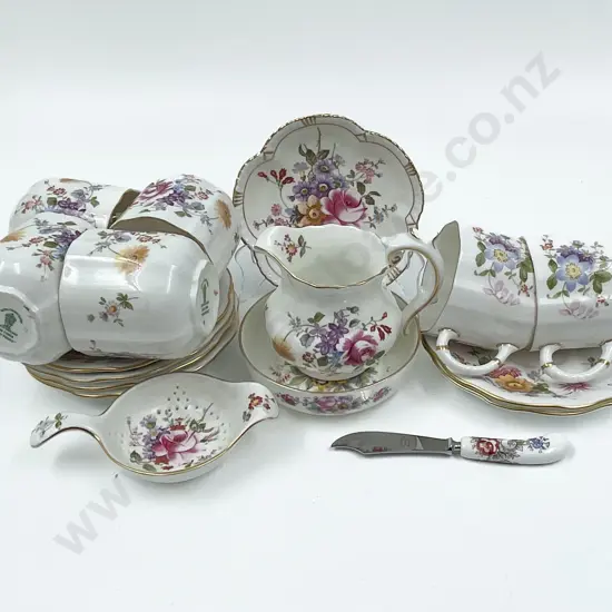 Qty of RCD "Derby Posies" Tea China (17)