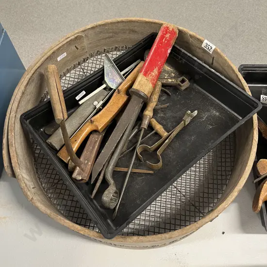 Vintage Sieve With Assorted Tools