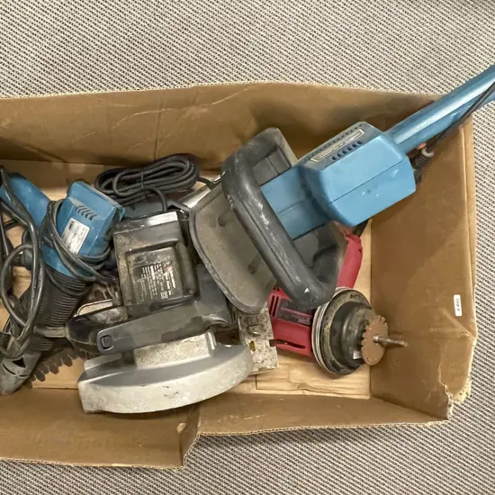 Box of Assorted Power Tools