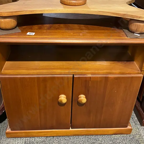 Two Drawer Side Cabinet on Castors