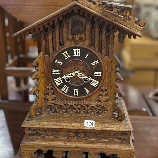 Oak Cased Mantle Clock