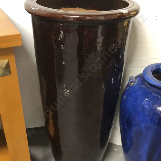 Large Glazed Circular Plant Pot