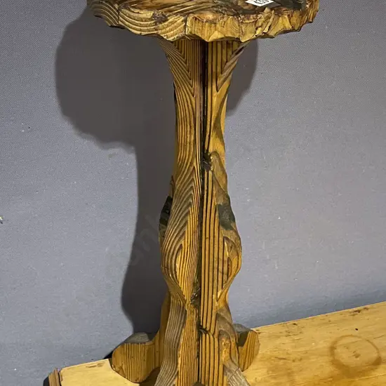 Carved Plant Stand