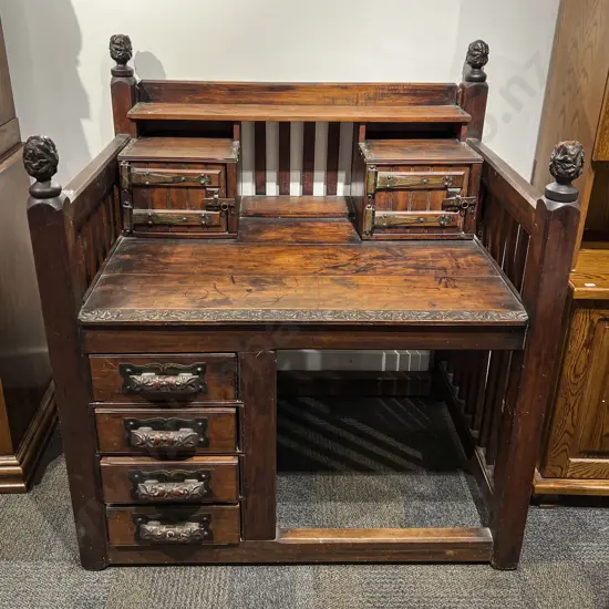 Rare NZ Stained Kauri Ships Desk