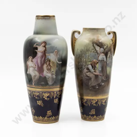 Early C20th Austrian Mantle Vase & RS Prussia Mantle Vase