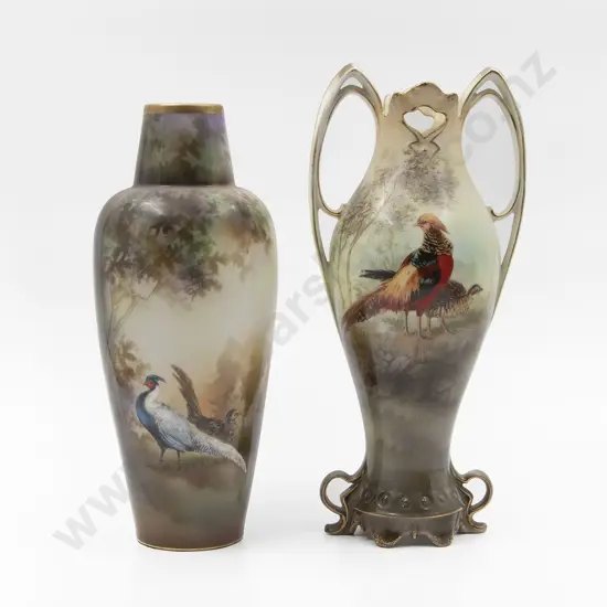 Two RS Prussia Mantle Vases