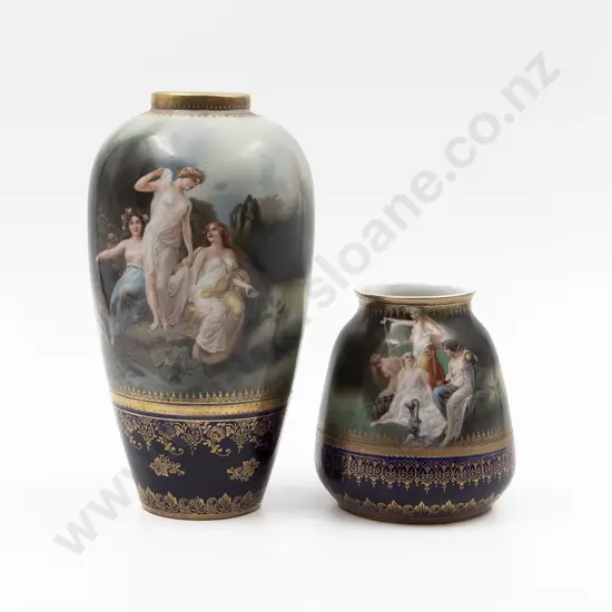 Early C20th Austrian Ovid Vase & RS Prussia Posy Pot