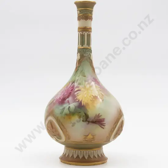 Royal Worcester/Hadley's Bottle Specimen Vase