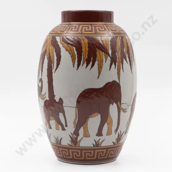 Art Deco Style Belgium Keralouve Vase