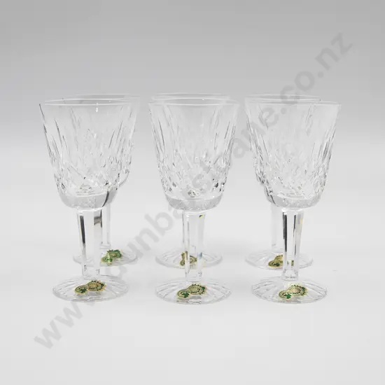 Waterford Crystal Six White Wine Glasses in Lismore Pattern