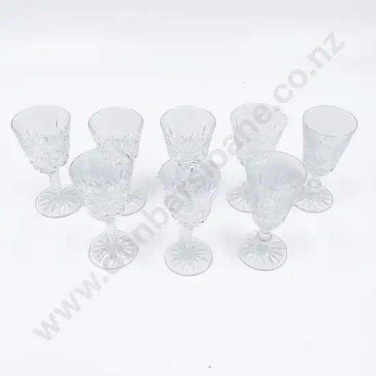 Eight Waterford Lismore Pattern Liqueur Glasses