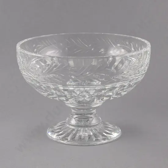 Mid C20th Stuart Heavy Crystal Footed Bowl