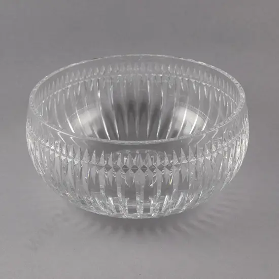 Mid C20th Unmarked Heavy Crystal Fruit Bowl