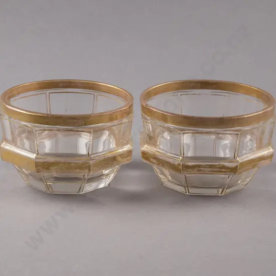 Pair C19th Clear Glass Finger Bowls