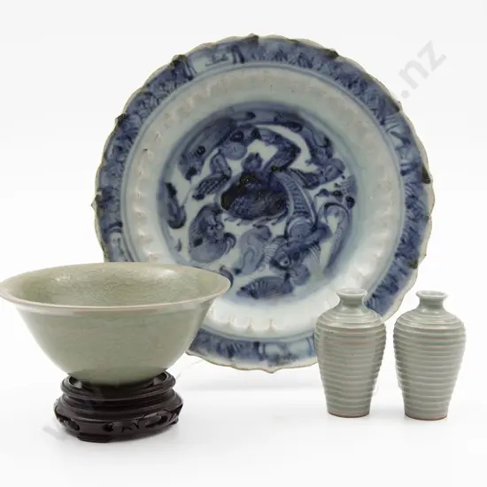 Chinese Ming Period Blue & White Plate