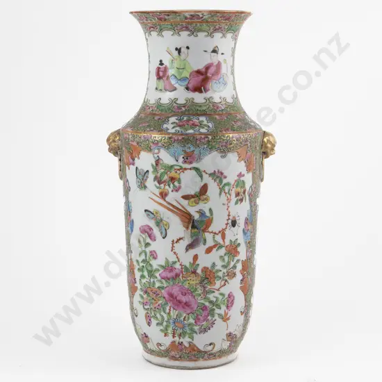 Early C20th Cantonese Famille Rose Export Ware Vase