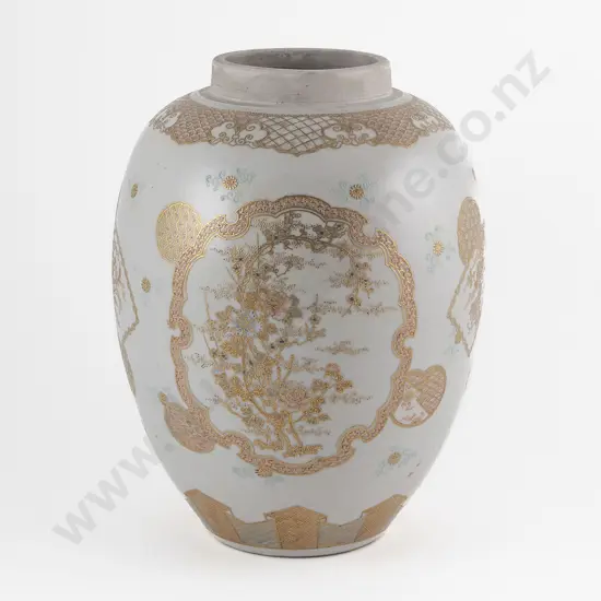 C19th Japanese Satsuma Ware Ginger Jar