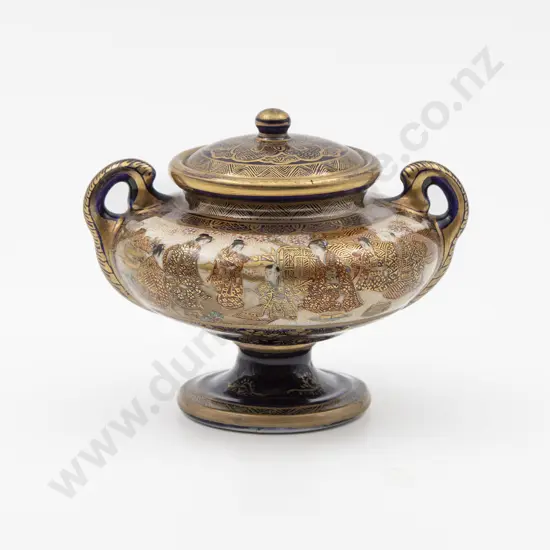 Fine Quality Meiji Period Japanese Satsuma Lidded Koro