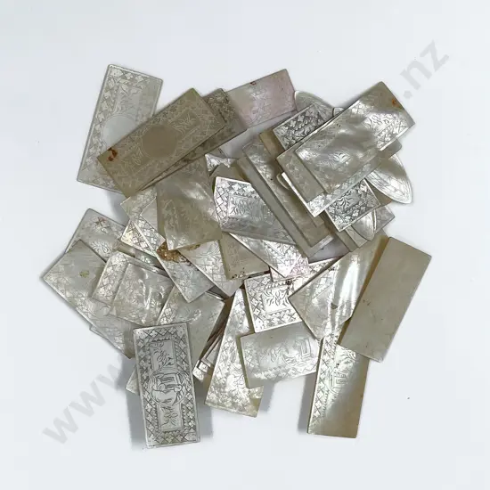 Collection Antique Chinese MOP Gaming Counters