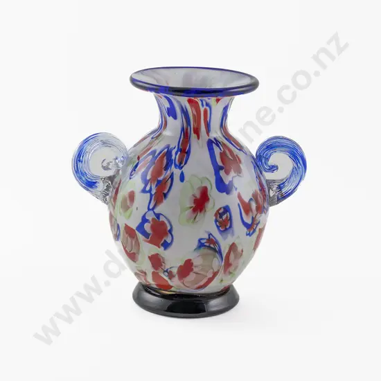 Multi-Coloured Murano Millefiori Glass Vase
