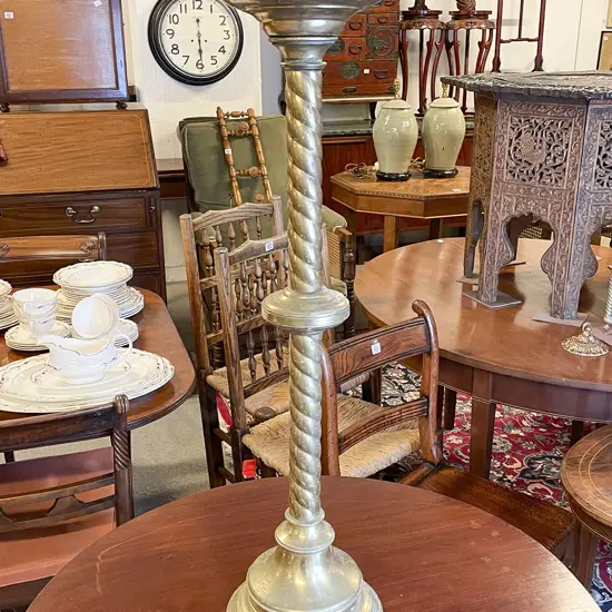Large Brass Ecclesiastical Altar Candlestick