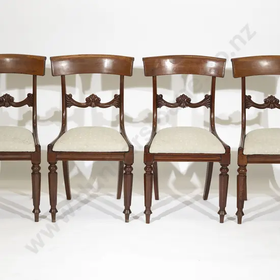 Set of Four Wm IV Mahogany Dining Chairs