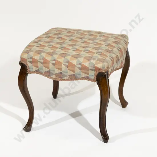 Victorian Walnut Dressing Stool