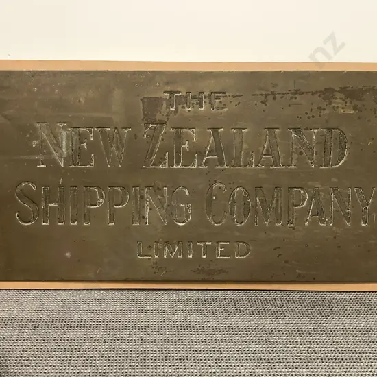 Antique Bronze Sign For The New Zealand Shipping Company Limited